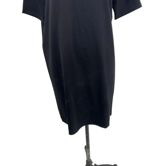 HATCH Black Short Sleeve Scoop Neck Ponte T-Shirt Dress Size 1 Small Maternity - Picture 3 of 6